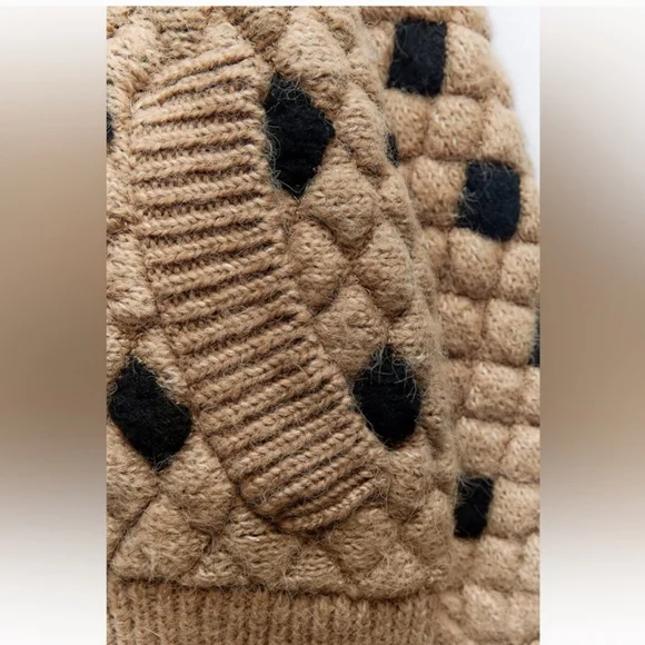 ❌️SOLD❌️STRUCTURED KNIT CARDIGAN TAUPE BROWN SIZE S - Picture 15 of 16